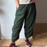 Cropped cord trousers