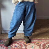 Cropped barrel leg jeans