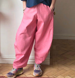 Cropped barrel leg jeans - colour