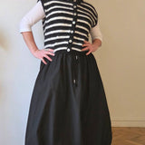 Bubble hem cotton skirt