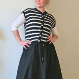 Mohair style buttoned tank top