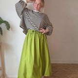 Bubble hem cotton skirt