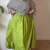 Bubble hem cotton skirt