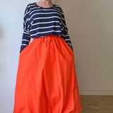 Bubble hem cotton skirt
