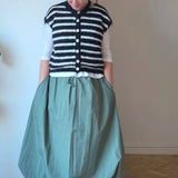 Bubble hem cotton skirt