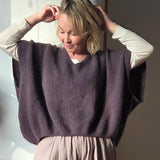 Oversized knitted vest top