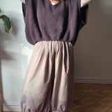 Fine stripe balloon trousers
