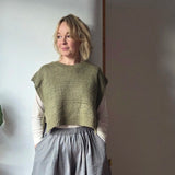 Fine stripe balloon trousers