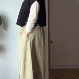 Fine stripe balloon trousers