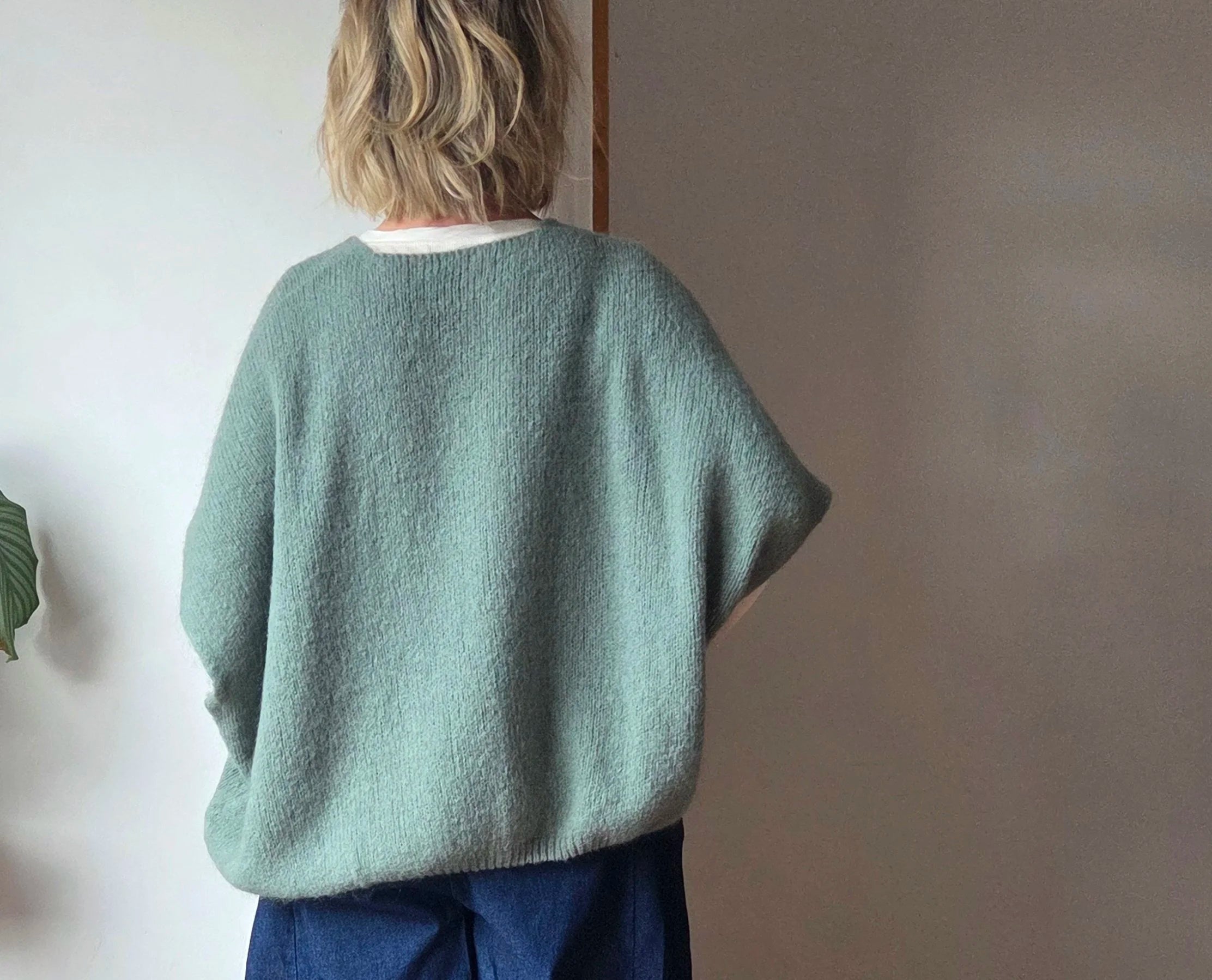 Oversized knitted vest top