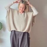 Oversized knitted vest top