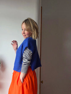 Knitted tabard from So Satsuma Clothing UK.