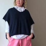 Oversized knitted vest top