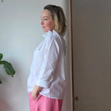 Gathered collar shirt
