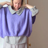 Oversized knitted vest top