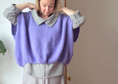 Oversized knitted vest top from So Satsuma Clothing UK.