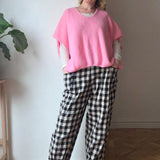 Oversized knitted vest top