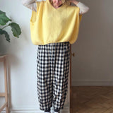 Oversized knitted vest top