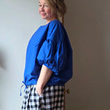 Draw string cotton top