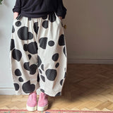 Spotted jersey trousers