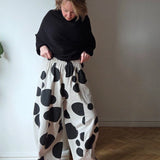 Spotted jersey trousers
