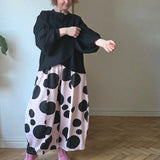 Spotted jersey trousers