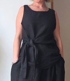 Tie Linen top from So Satsuma Clothing UK.
