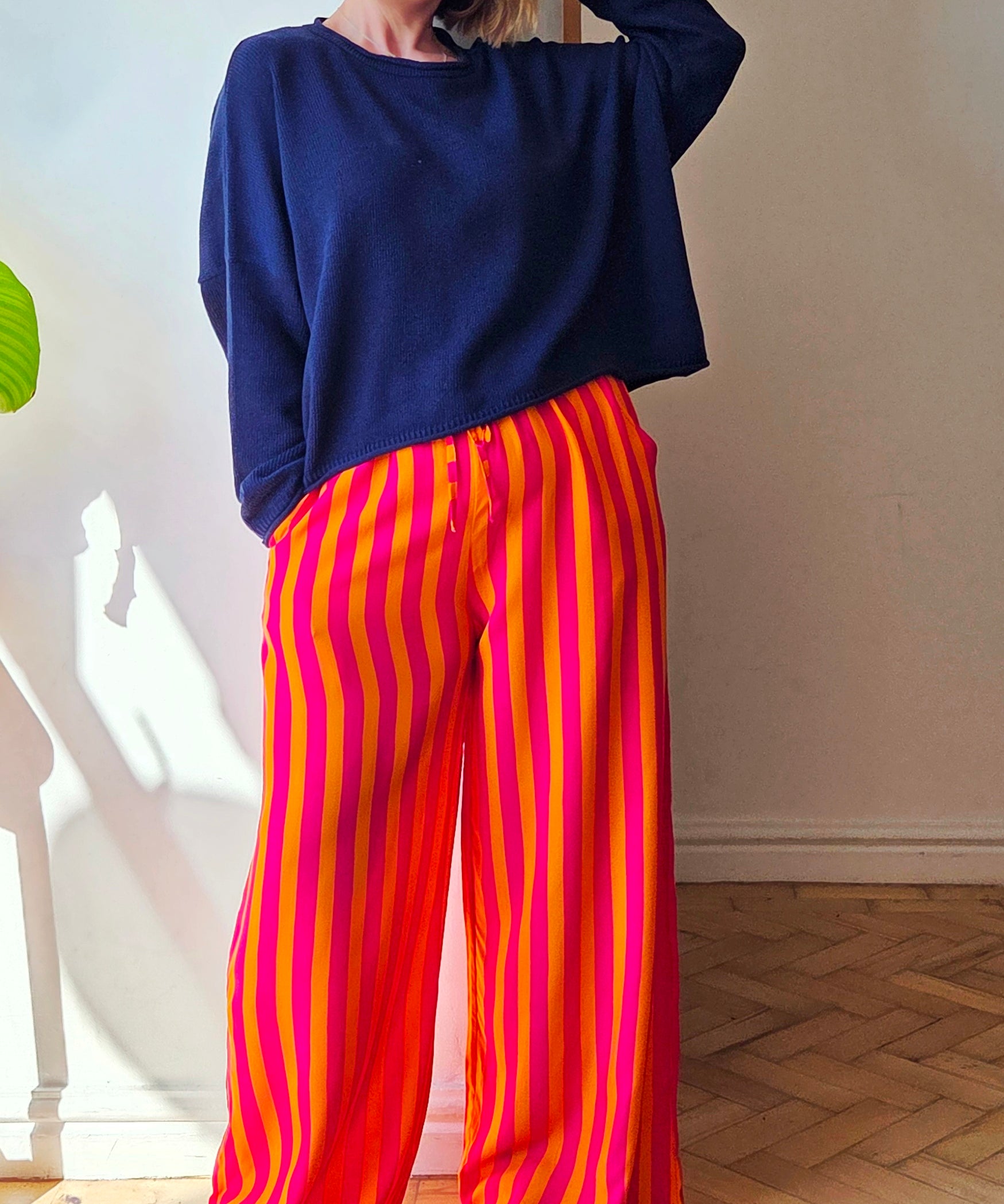 Flow stripe Trousers from So Satsuma Clothing UK.