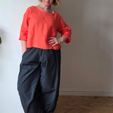 Cropped Poplin Trousers
