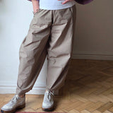 Cropped Poplin Trousers