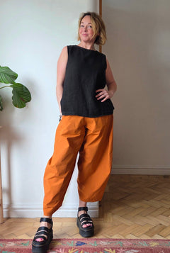 sleevless Linen top from So Satsuma Clothing UK.