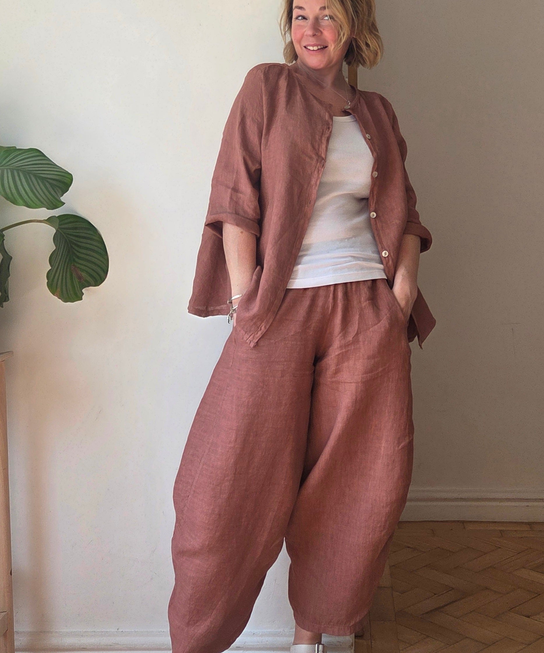 Ara cropped trousers - linen