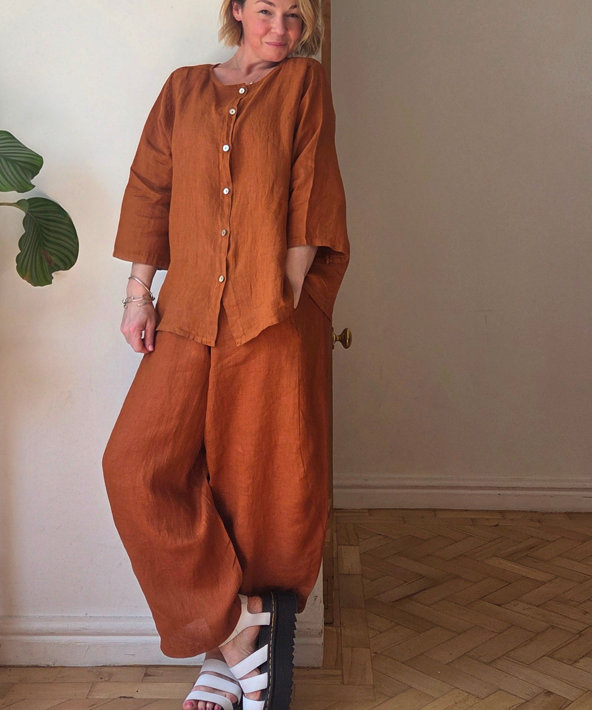 Ara cropped trousers - linen
