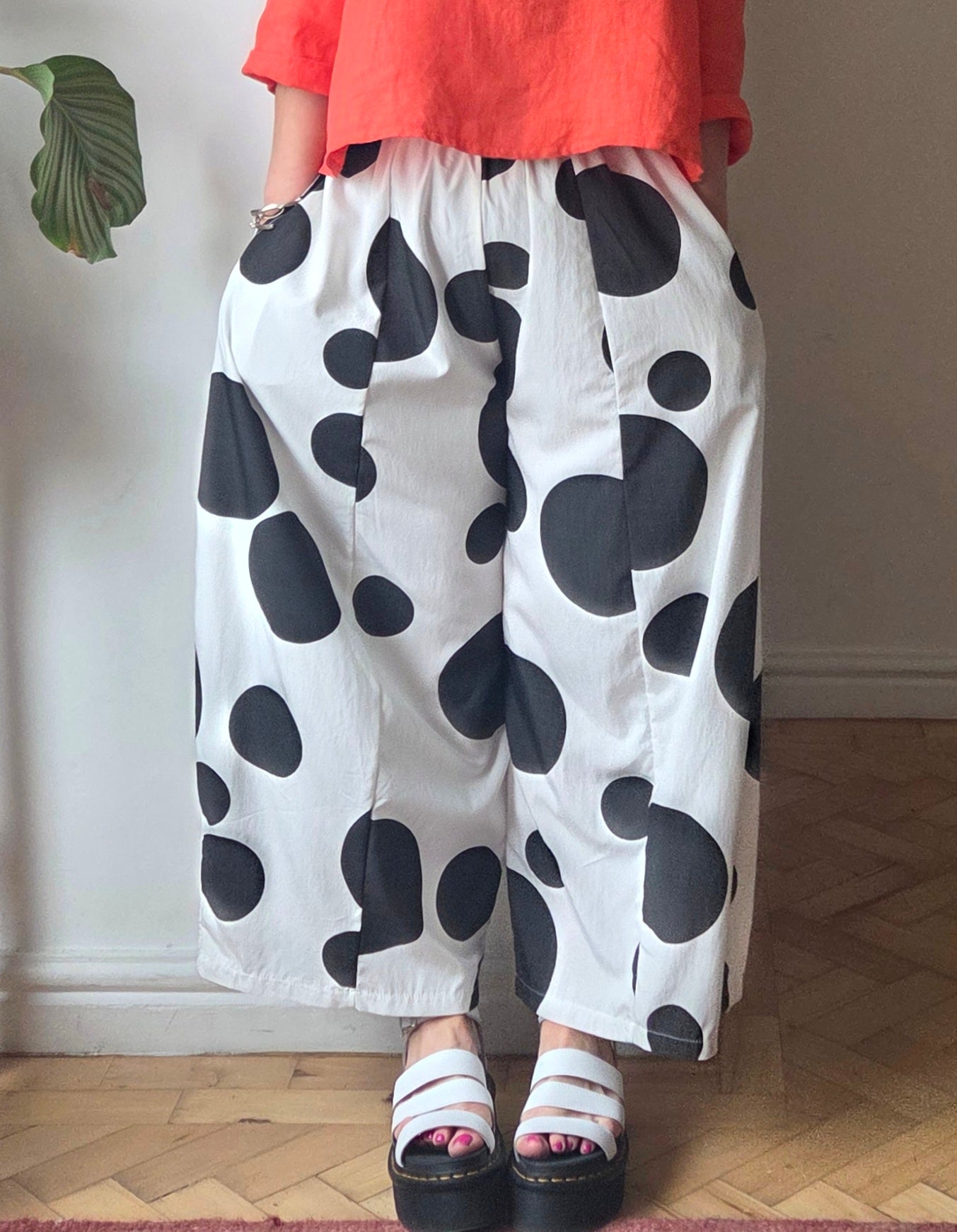 Spotted summer trousers from So Satsuma Clothing UK.