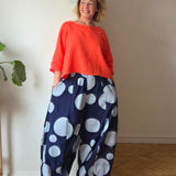 Spotted summer trousers from So Satsuma Clothing UK.