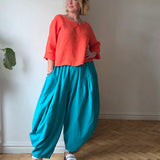 Badu linen trousers from So Satsuma Clothing UK.