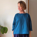 Immy cropped Sleeved top - Solid colour