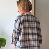 Immy cropped Sleeved top -Patterned