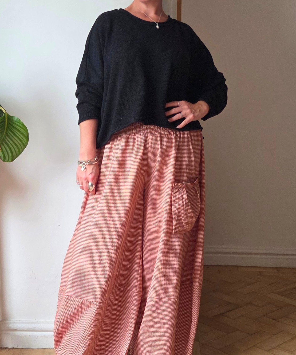 Fine Gingham Midnight Trousers