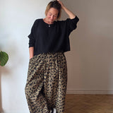 Leopard print Barrel Trousers