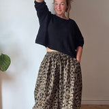 Leopard print Barrel Trousers