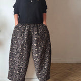 Leopard print Barrel Trousers