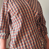 Anni Checked Wrap Top