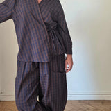 Anni Checked Barrel Trousers