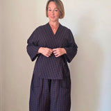 Anni Checked Barrel Trousers