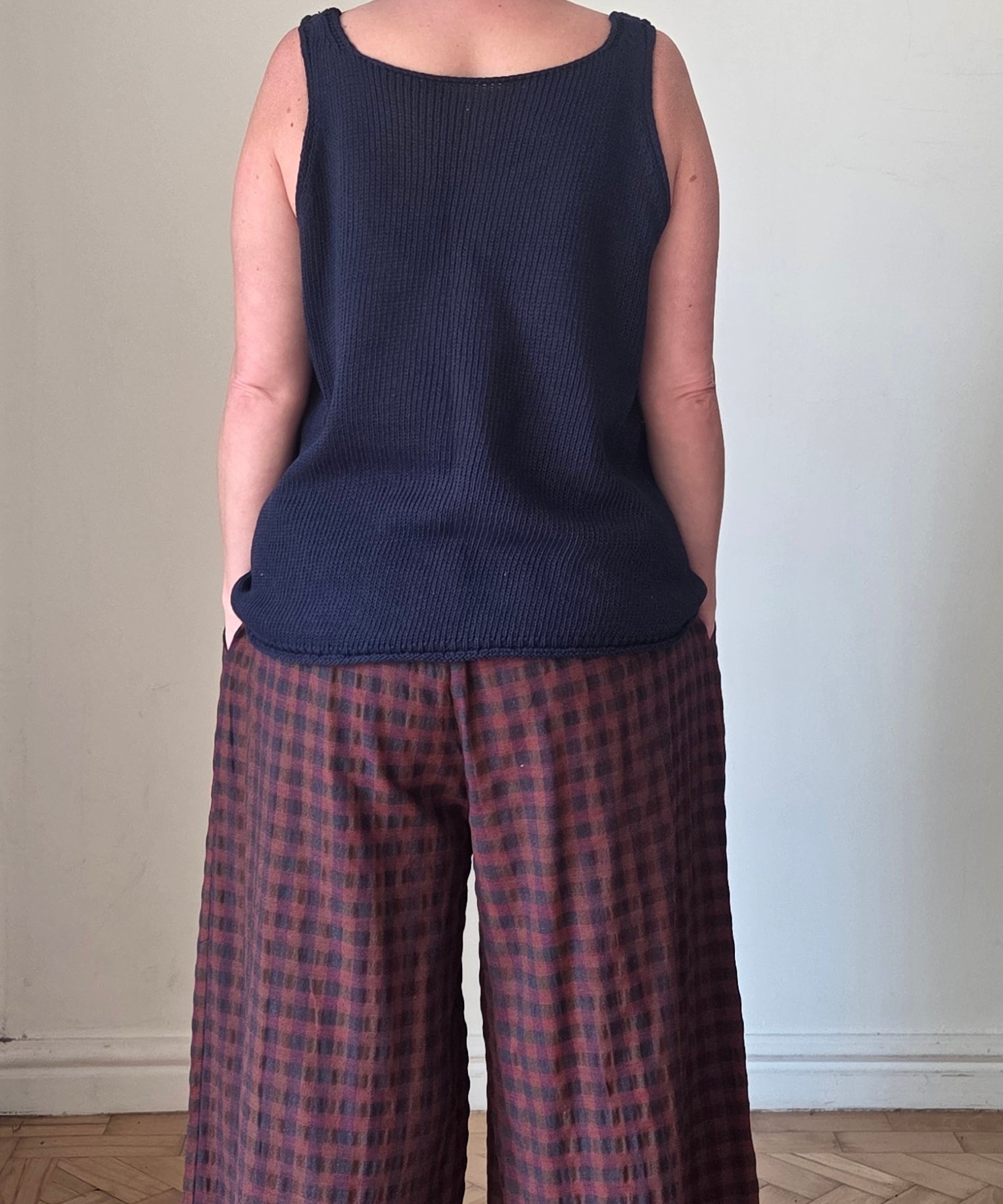 Anni Checked Wide Leg Trousers