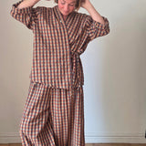 Anni Checked Wide leg Trousers