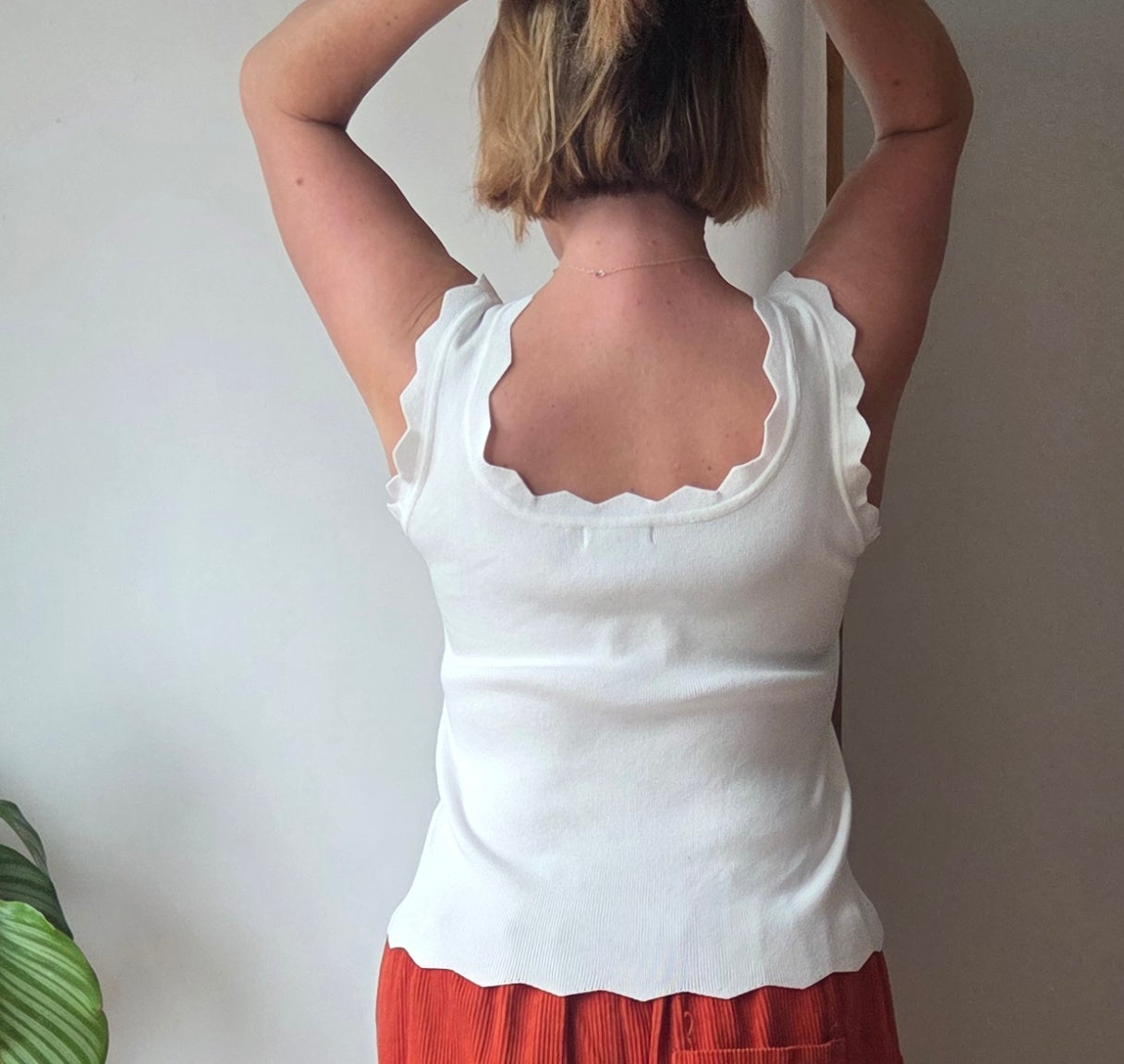 Scalloped Vest Top