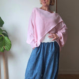 The cross front jumper from SoSatsuma in pink