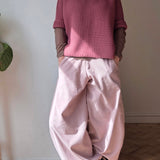 Cropped Fine Cord Trousers